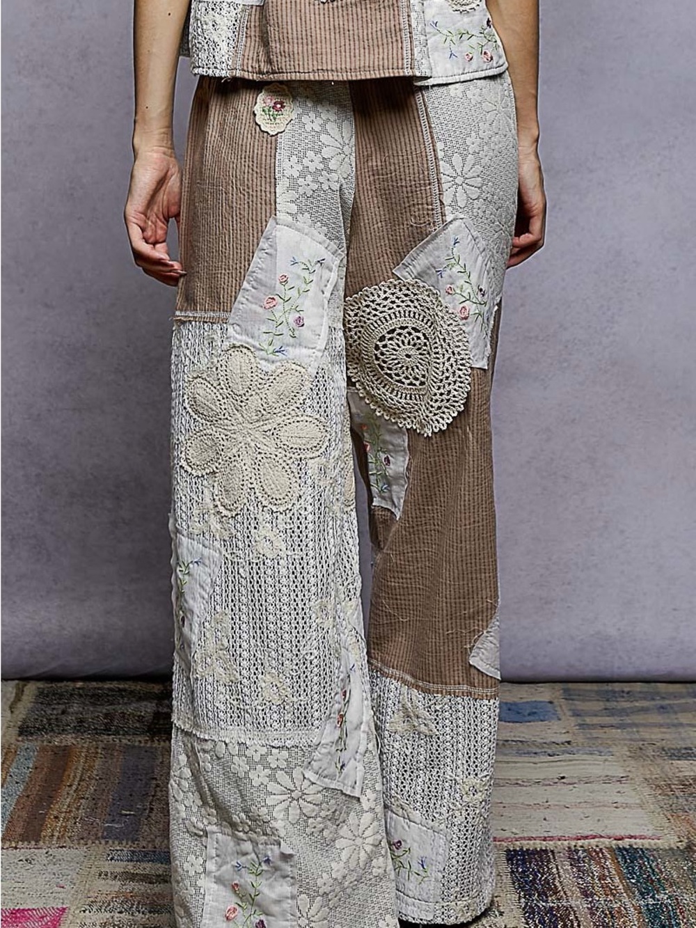 POL Choco Stripe Relaxed Fit Pants - Picture 3 of 6
